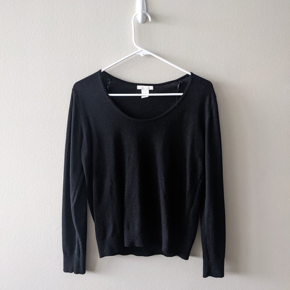 H&M Basics - Lightweight Black Sweater - Size Medium